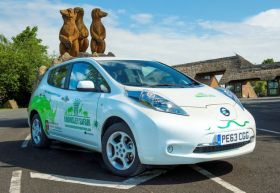 Nissan LEAF diversifies its activities at U.K. safari park