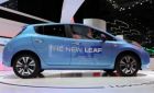 New Nissan LEAF on 2013 Geneva Motor Show stand