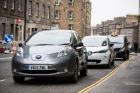 Zero emission vehicles in Edinburgh: Nissan Leaf, Renault ZOE ©