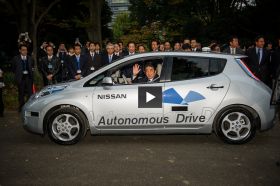 Japan prime minister Abe goes public with Autonomous Drive car