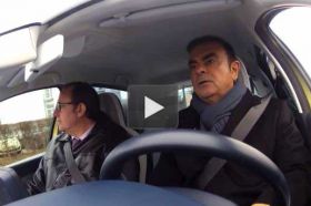 Carlos Ghosn tests Renault's autonomous vehicle