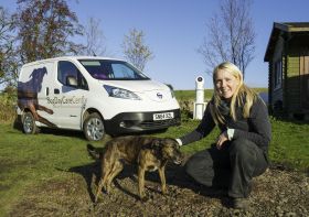 Electric van gets tails wagging at doggy day care