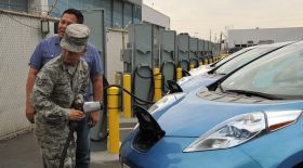 Nissan LEAF participating in vehicle-to-grid project at Los Angeles Air Force Base