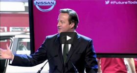 Prime Minister Cameron joins start of UK Nissan LEAF production