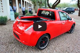 Nissan engineers marry a LEAF to a Frontier for use around the shop